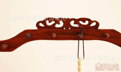文房書法用品 紅木質大號8針16掛毛筆筆架——進賢縣文港王小員筆莊的匠心之作